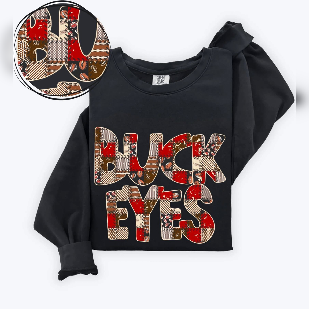 Buckeyes Football Quilted Red – DTF Transfer