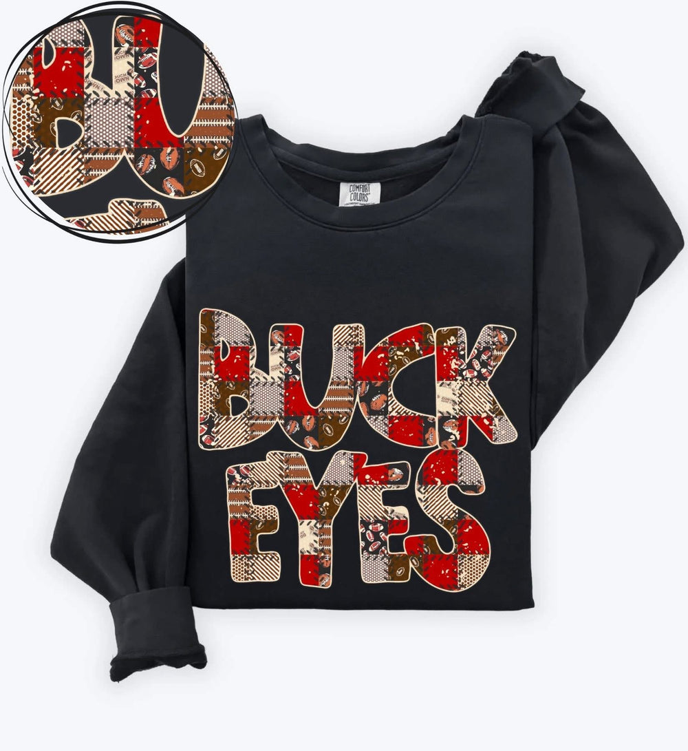 Buckeyes Football Quilted Red DTF transfer design – image 1