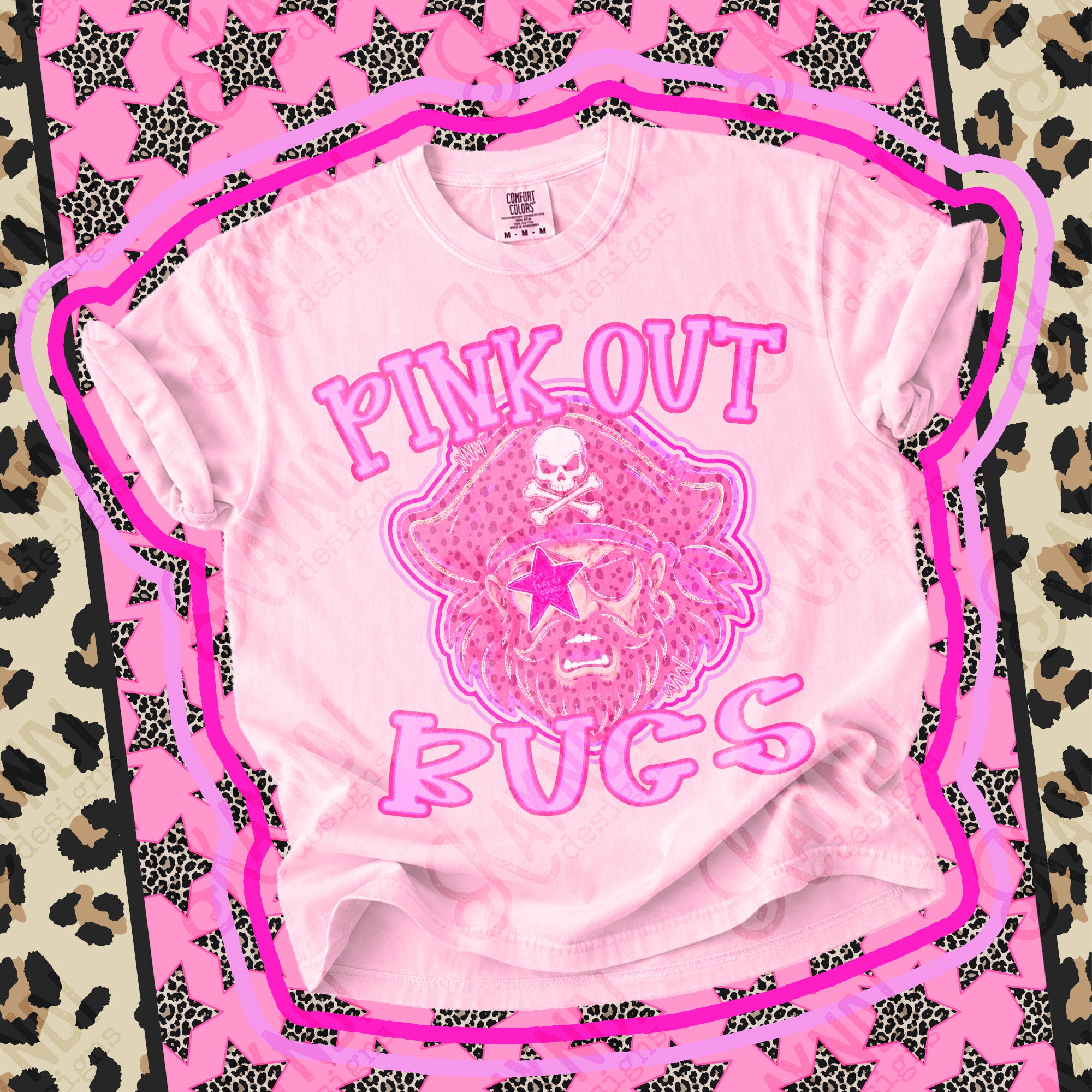 Pink Out Mascots Bucs mockup