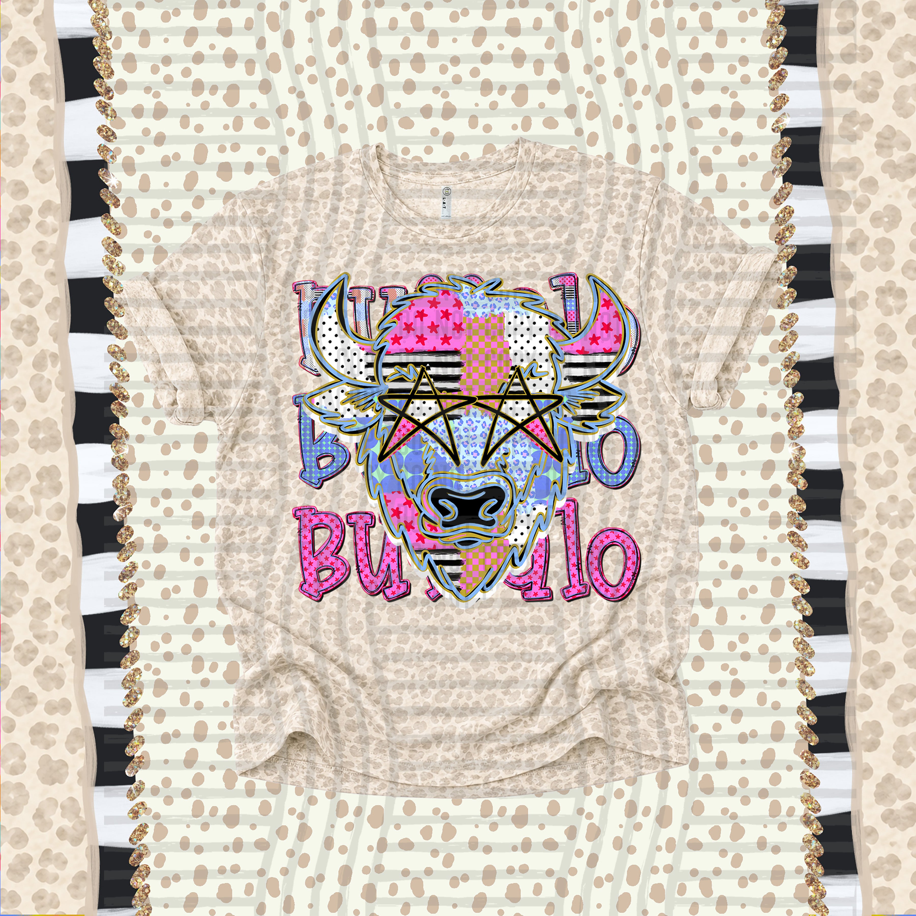 Dolly Doodle Mascots Buffalo design