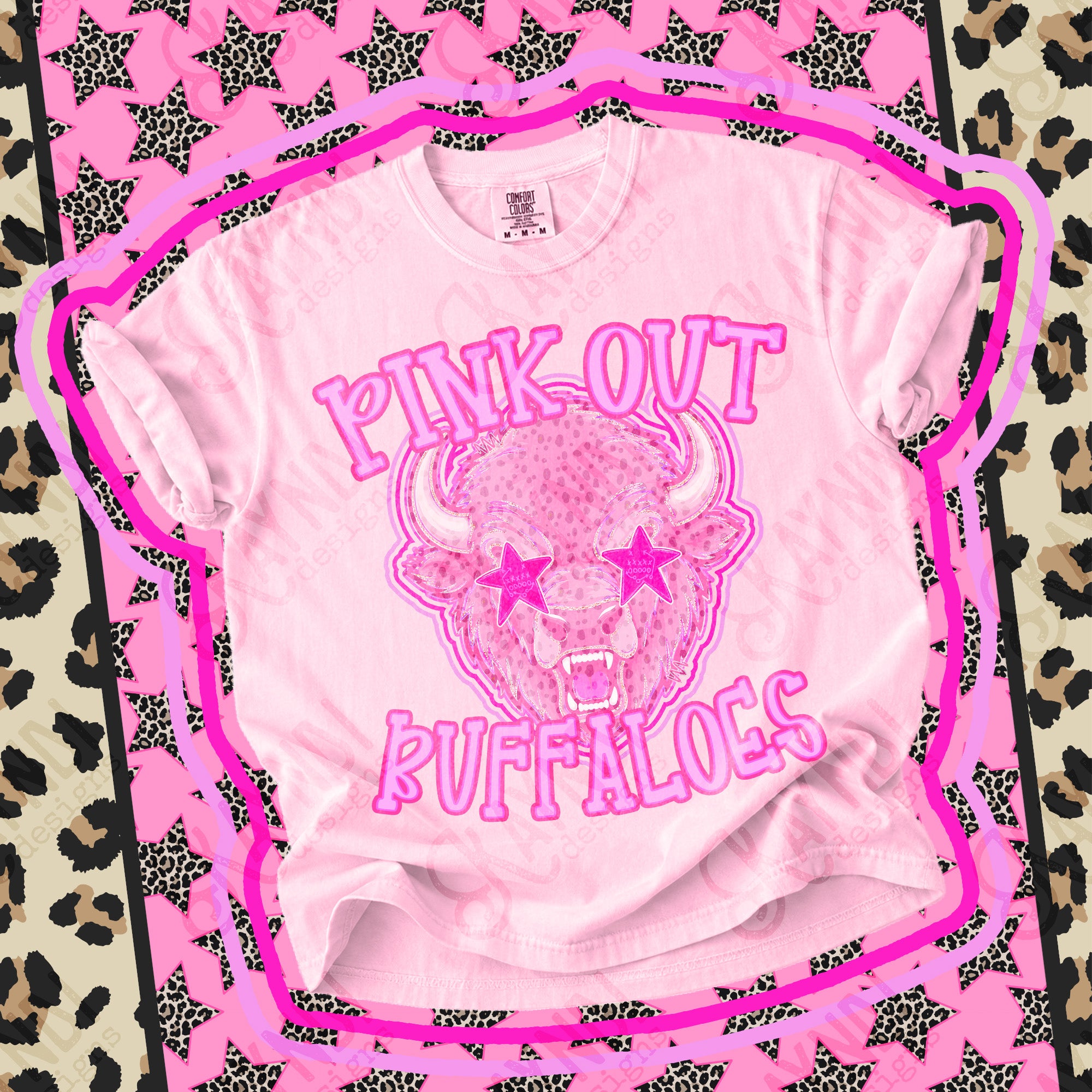 Pink Out Mascots Buffaloes 2 mockup