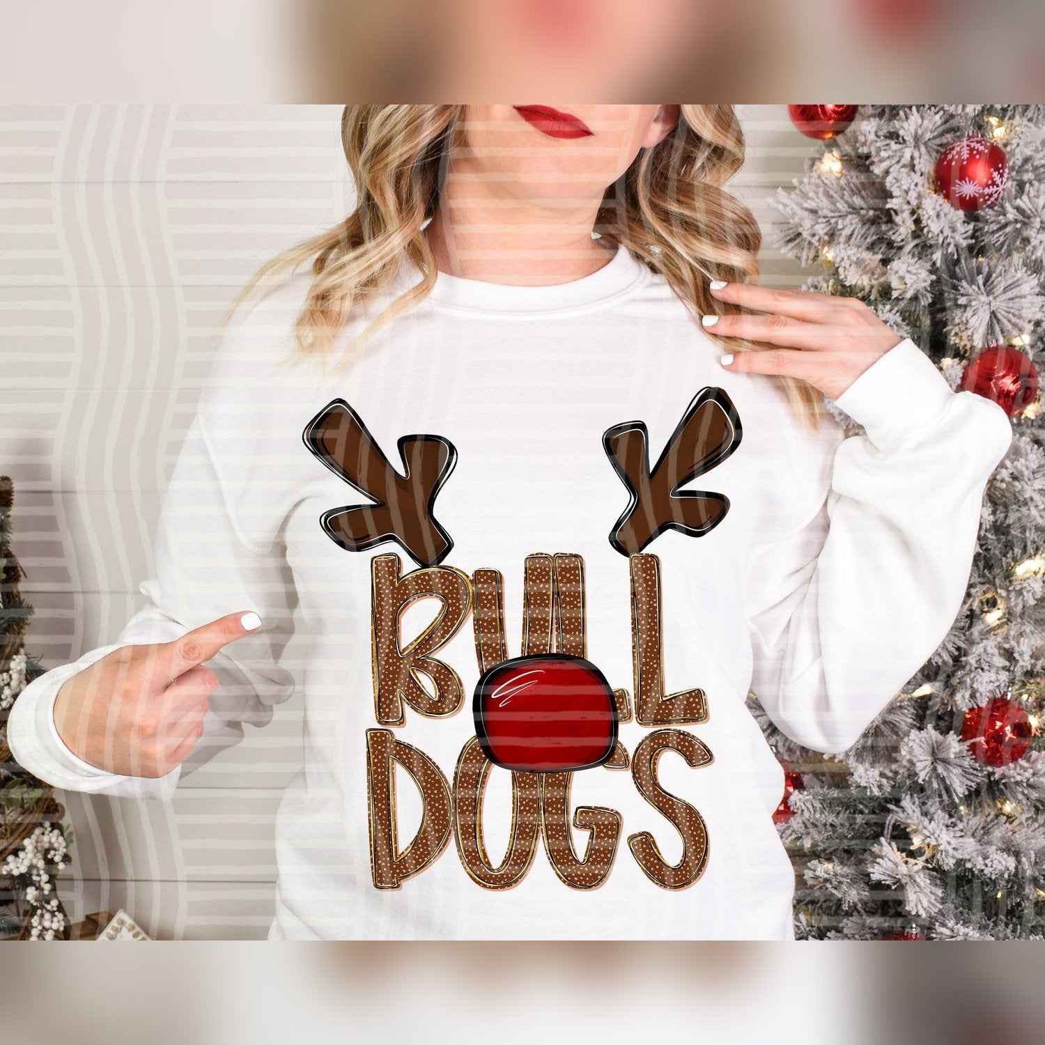 Deer Antler Mascots Bull Dogs design