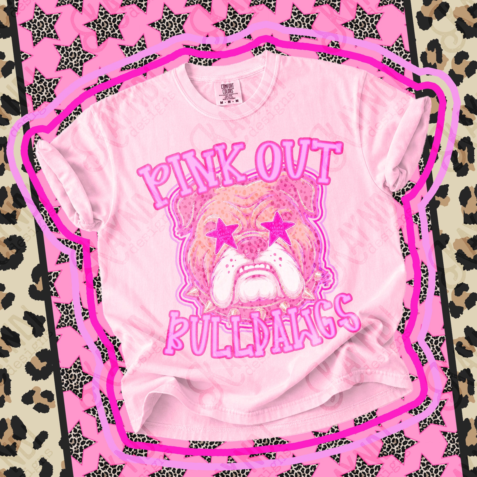 Pink Out Mascots Bulldawgs 2 mockup