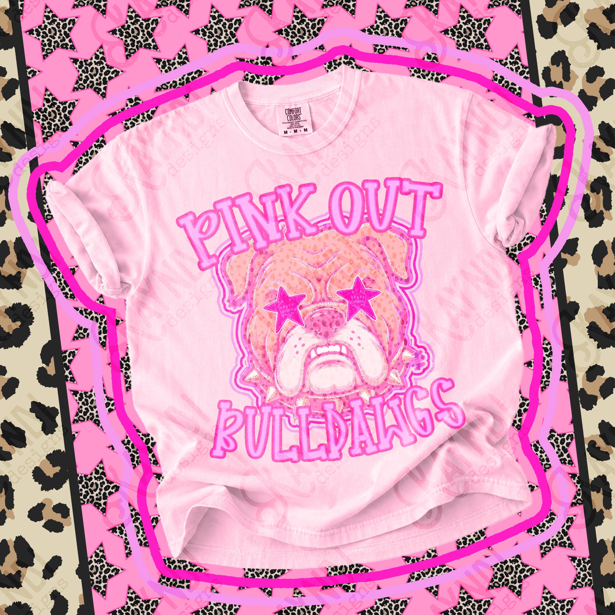 Pink Out Mascots Bulldawgs 4 mockup