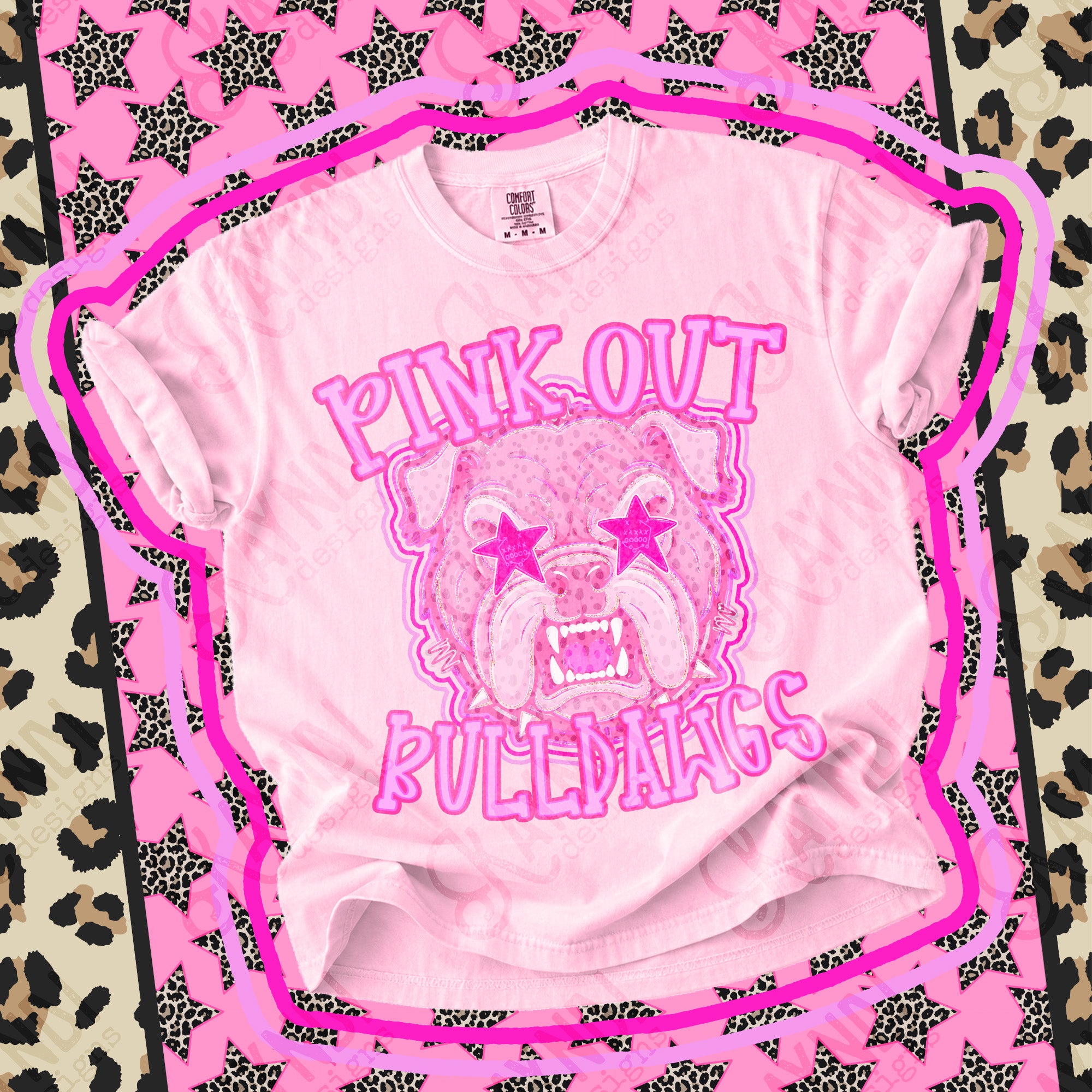 Pink Out Mascots Bulldawgs 7 mockup
