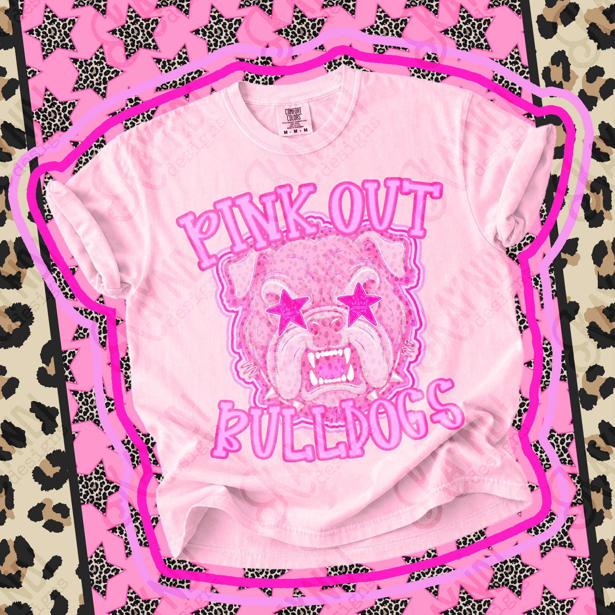 Pink Out Mascots Bulldogs 3 mockup