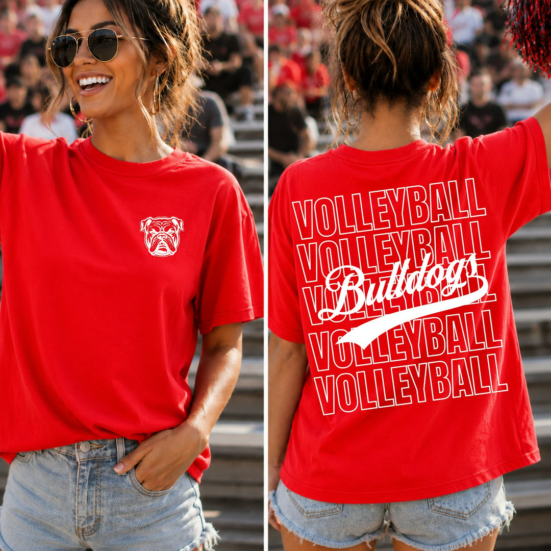 Stacked Volleyball Mascot customizable DTF transfer mockup