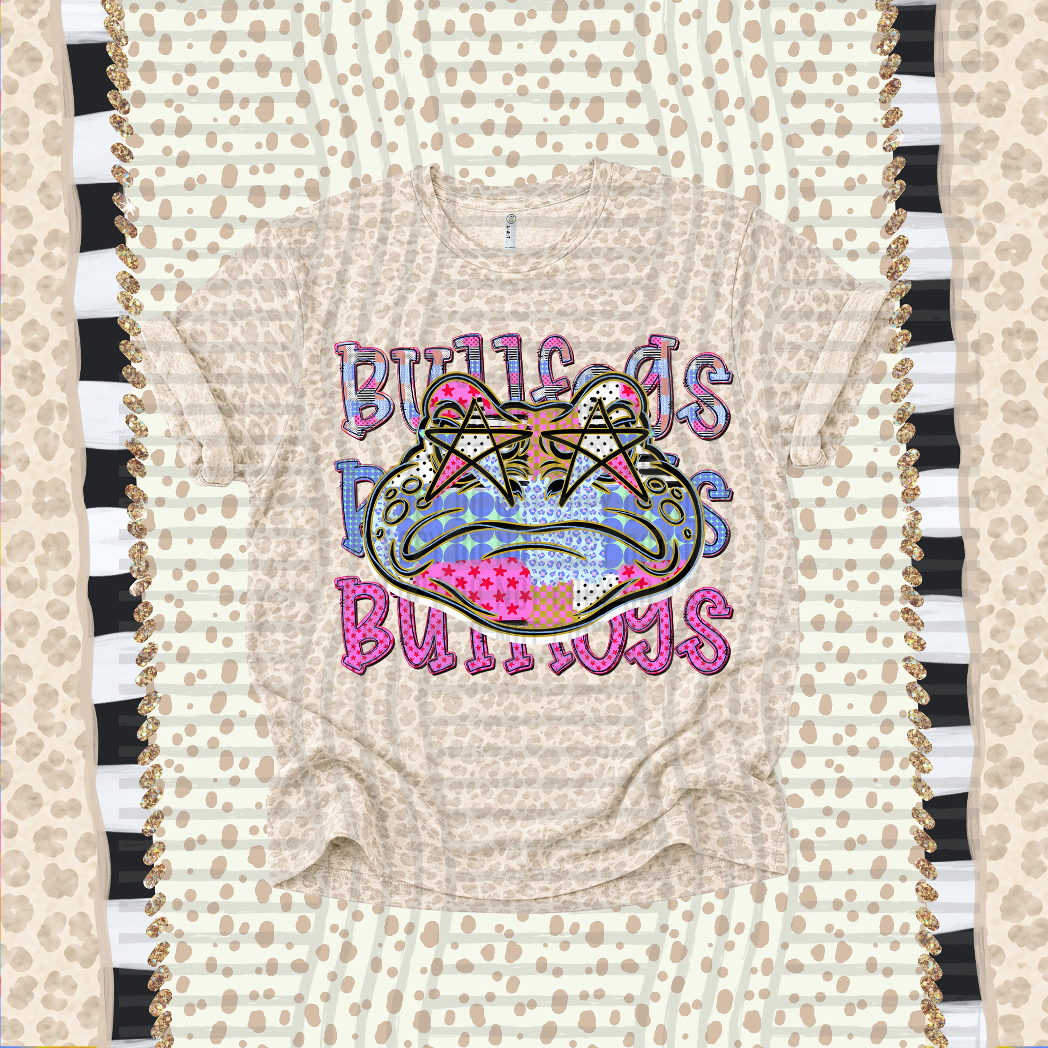 Dolly Doodle Mascots Bullfogs design