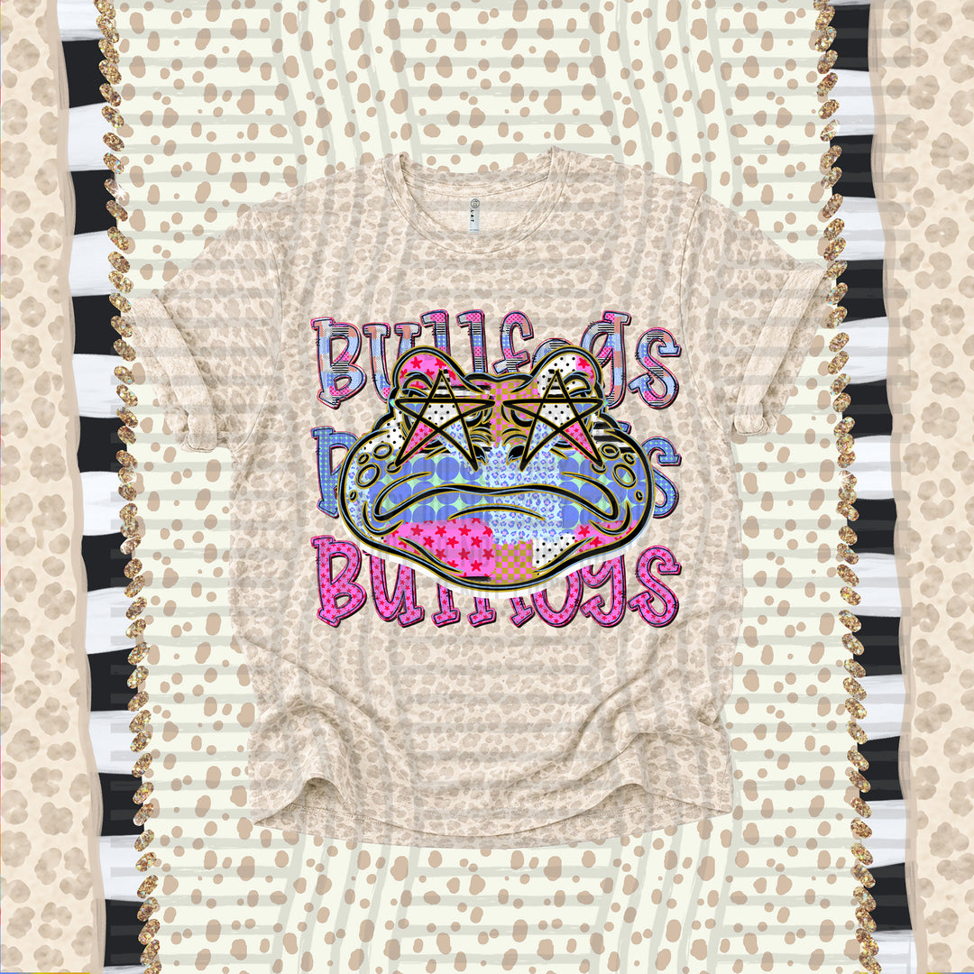 Bullfogs Dolly Doodle mascot DTF transfer