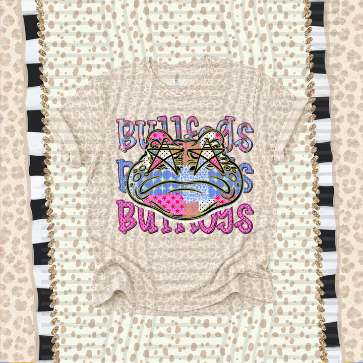 Bullfogs Dolly Doodle mascot DTF transfer