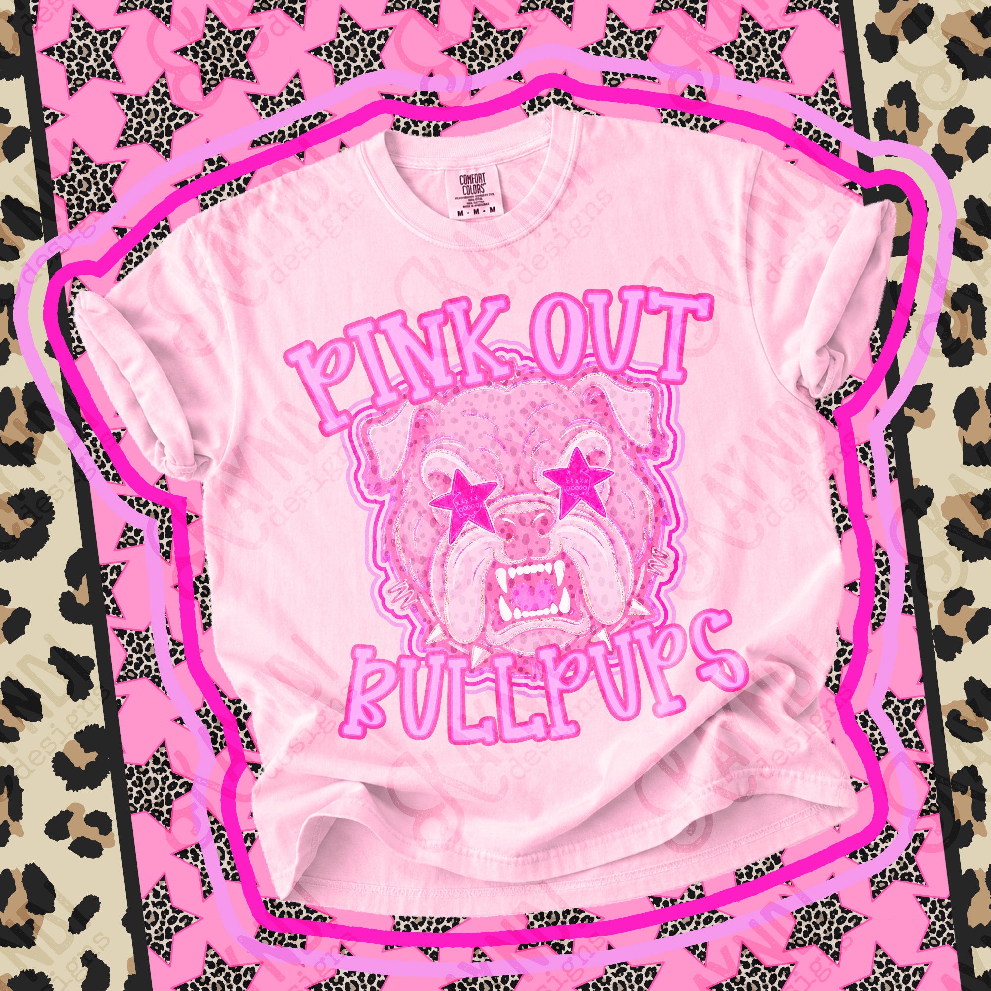Pink Out Mascots Bullpups 2 mockup