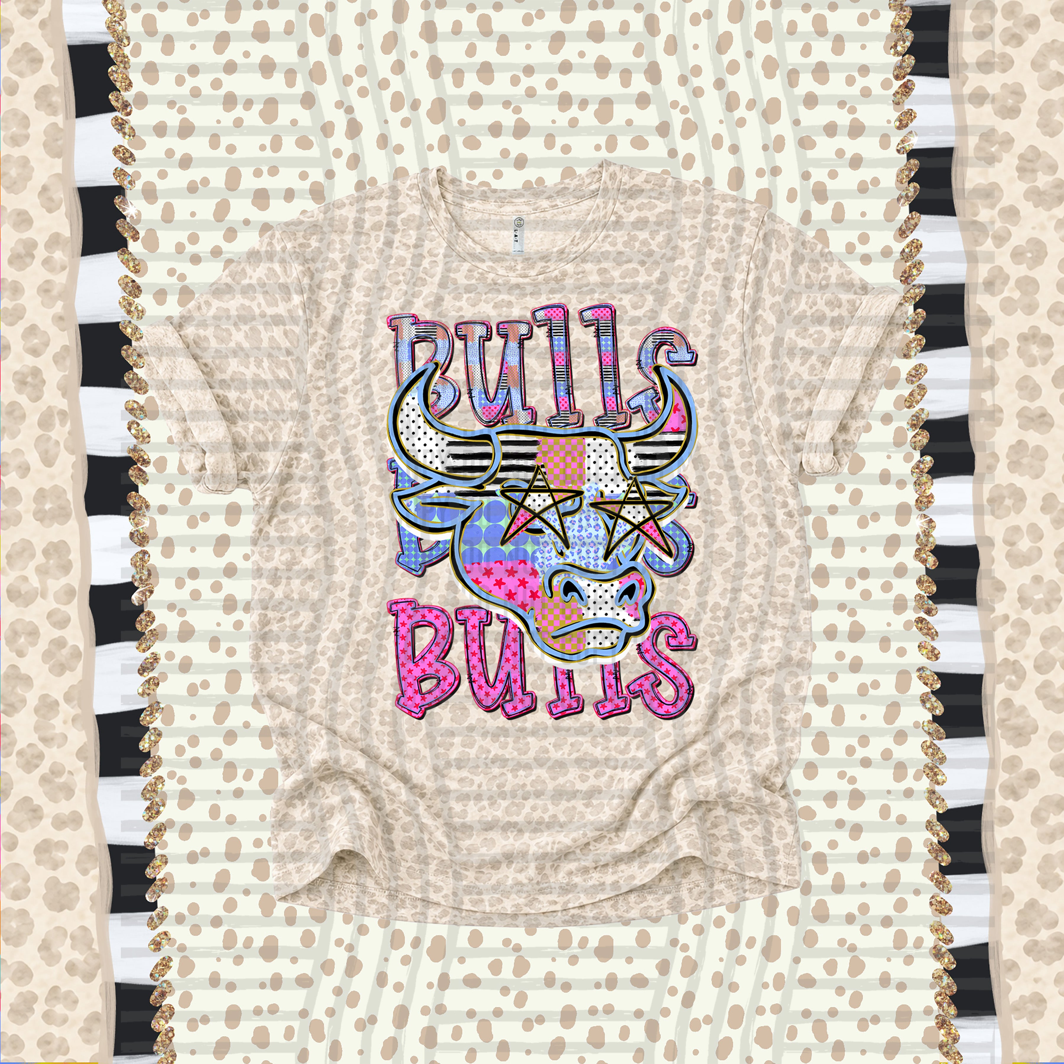 Dolly Doodle Mascots Bulls design