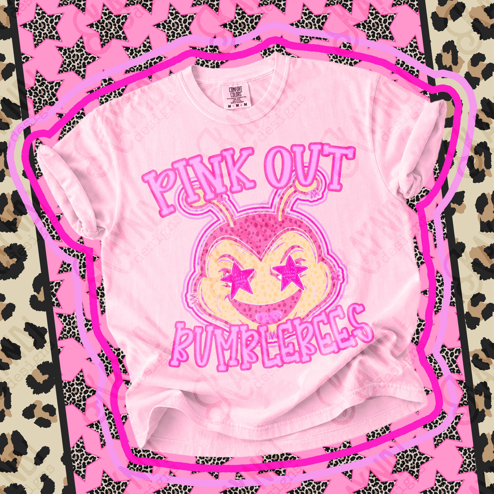 Pink Out Mascots BumbleBees 2 mockup