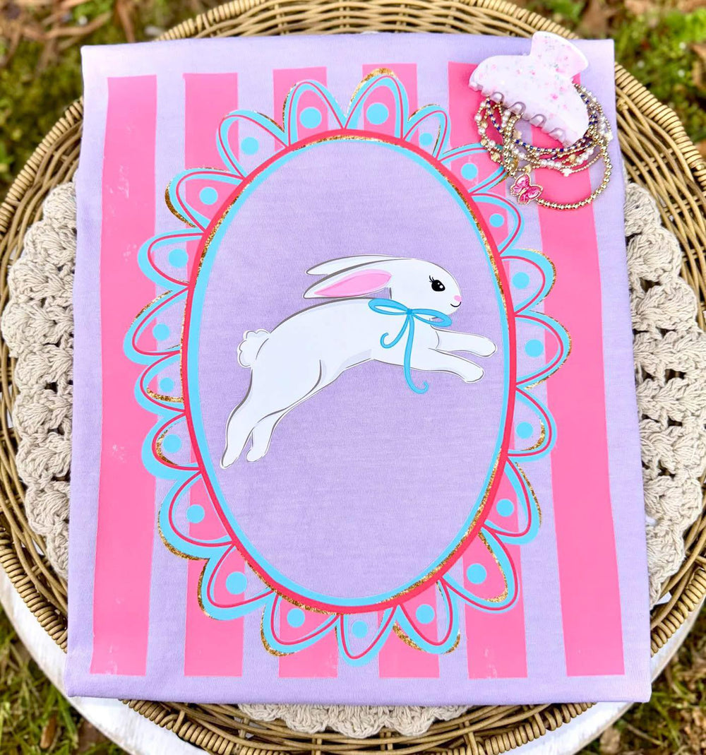 Bunny Stripes Easter DTF transfer design