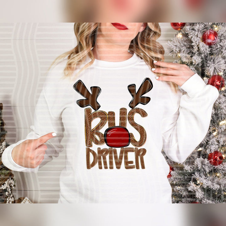 Bus Driver Deer Antler School Staff DTF transfer