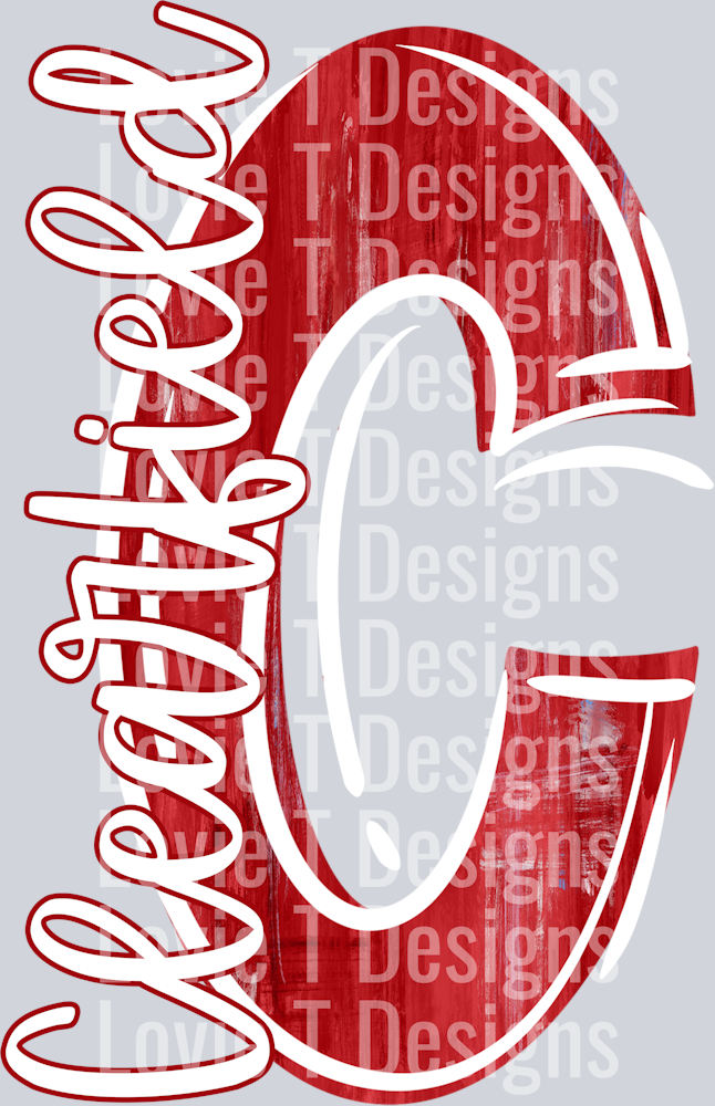 C CLEARFIELD RED AND WHITE
