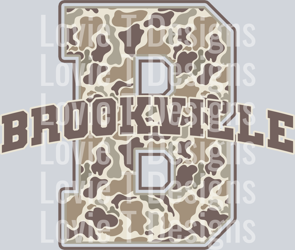 CAMO B BROOKVILLE VASITY LETTER