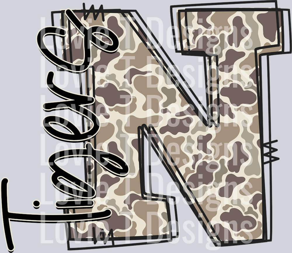 CAMO DOODLE N TIGERS