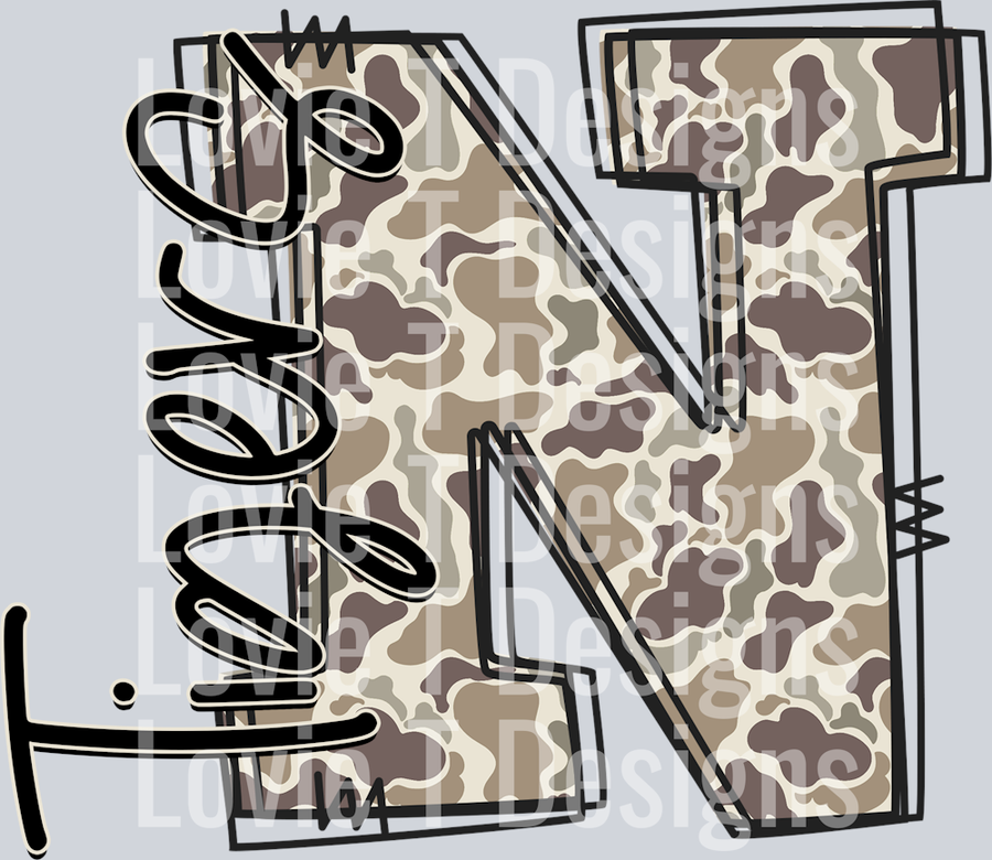 CAMO DOODLE N TIGERS