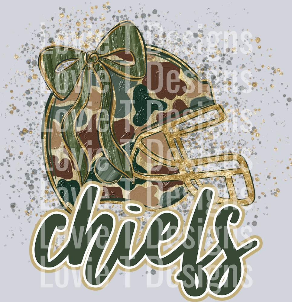 CAMO HELMET WITH BOW CHIEFS