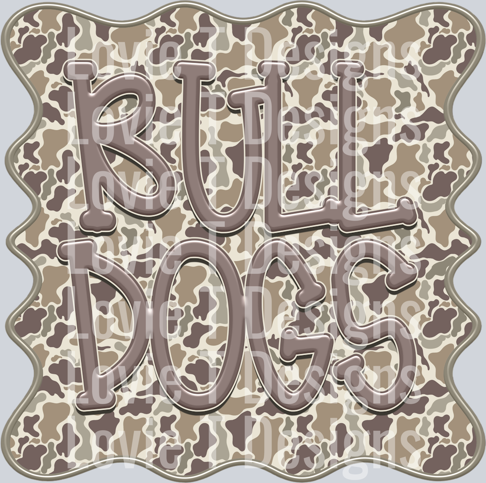 CAMO MASCOTS BULLDOGS