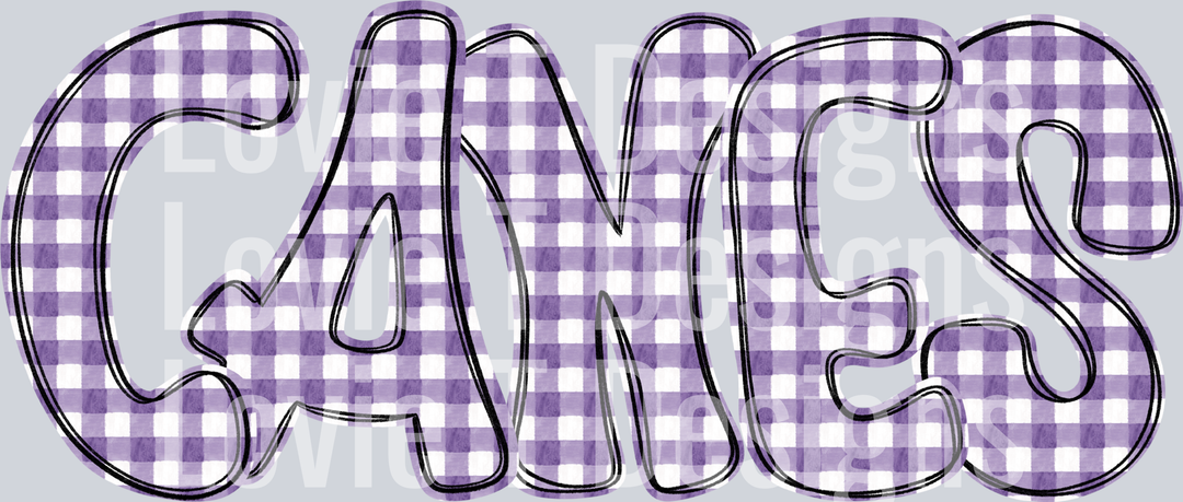 CANES PURPLE GINGHAM