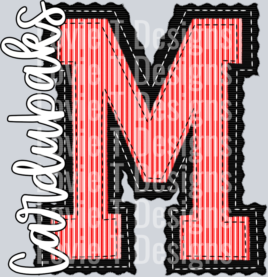 CARDINALS M BLACK BASE RED TOP PREPSTER