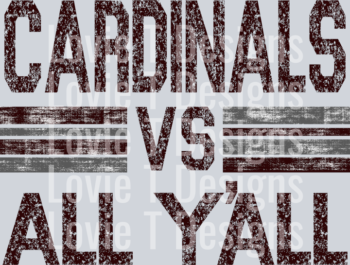 CARDINALS VS ALL YALL MAROON AND GRAY