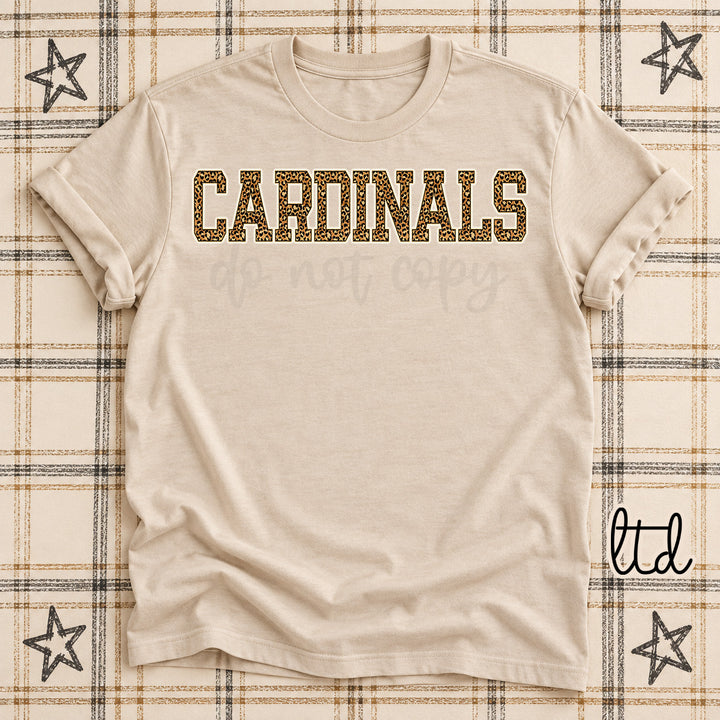 Cardinals Dark Leopard Mascots DTF transfer