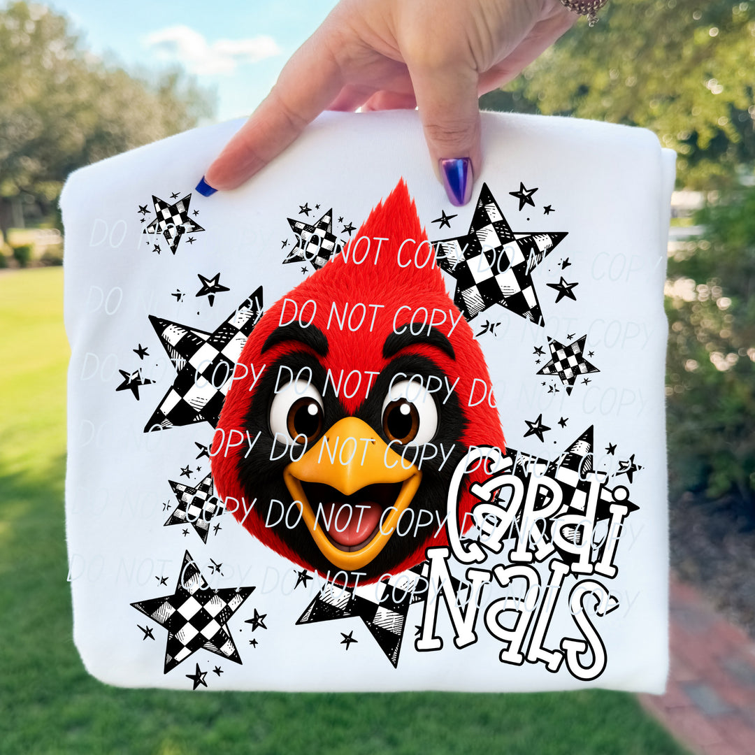 Cardinals Big Mascot Energy mascot DTF transfer