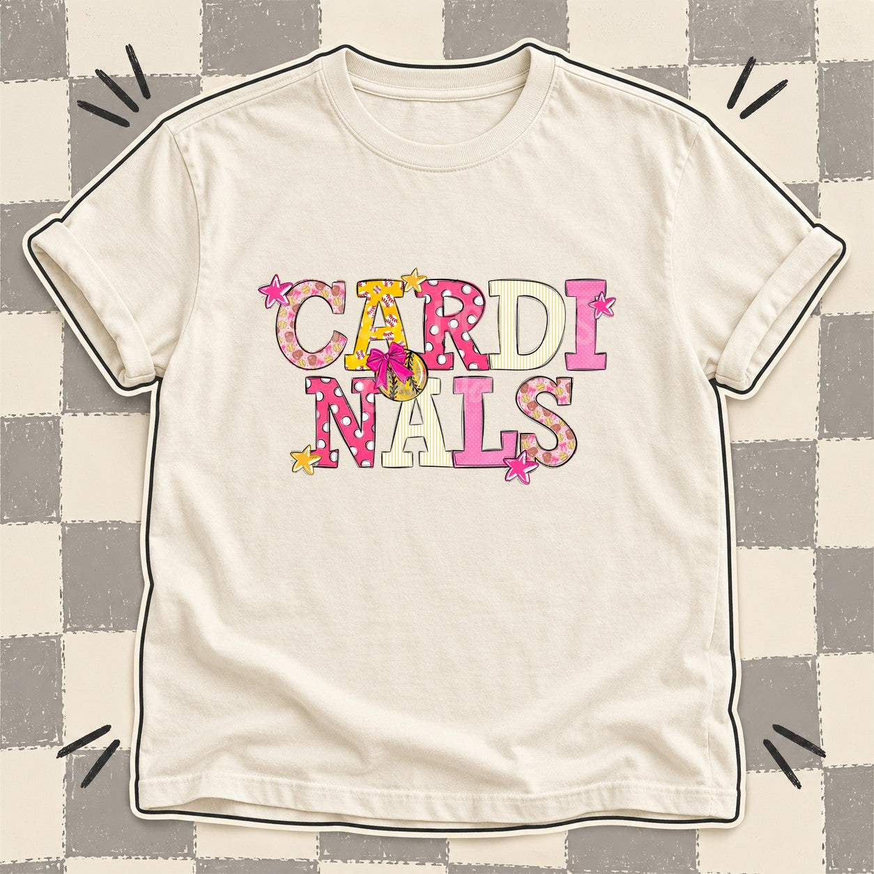 Mixed Doodle Softball Mascots – Sweet Softball Cardinals design