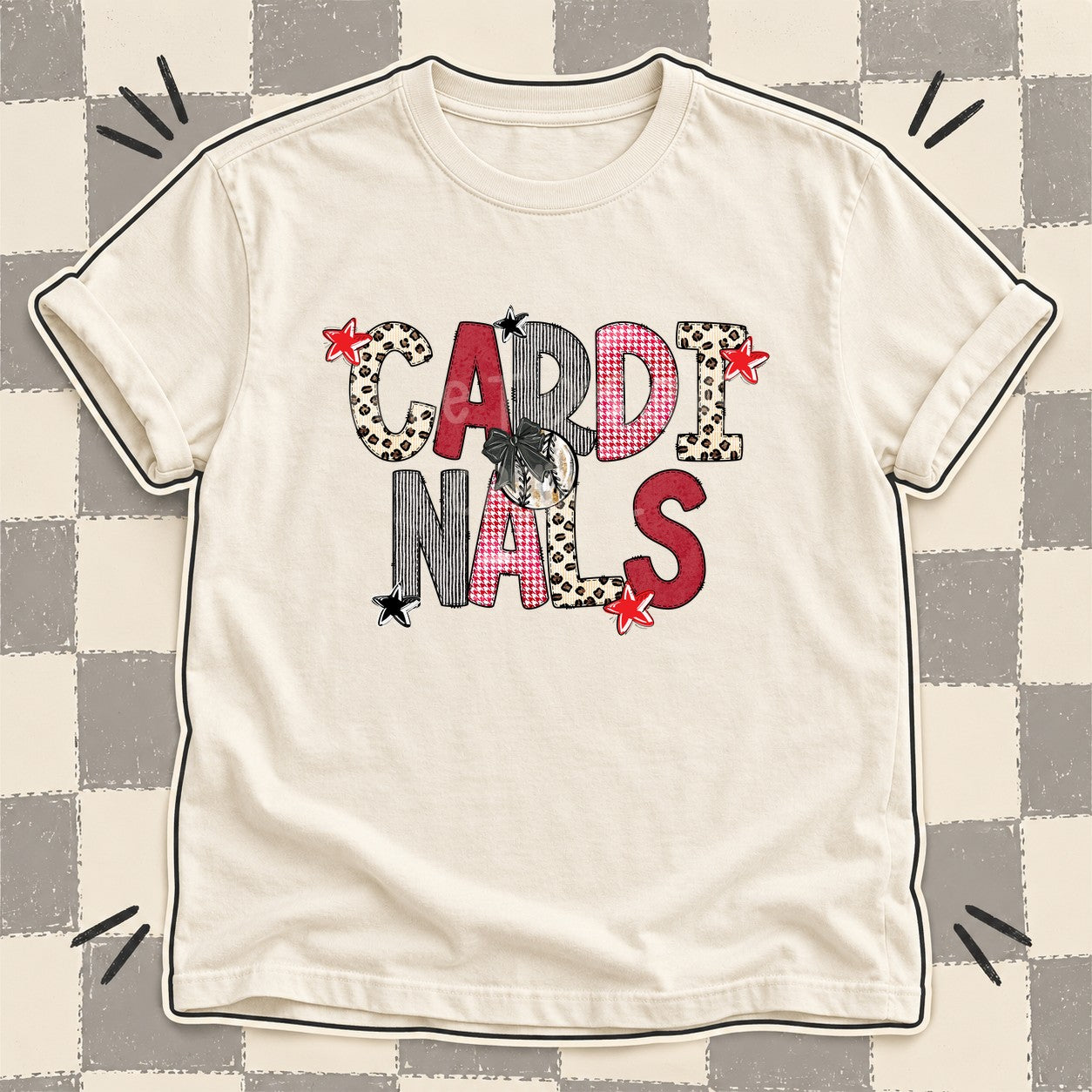 Mixed Doodle Baseball Mascots – Stitched Ballpark Cardinals design