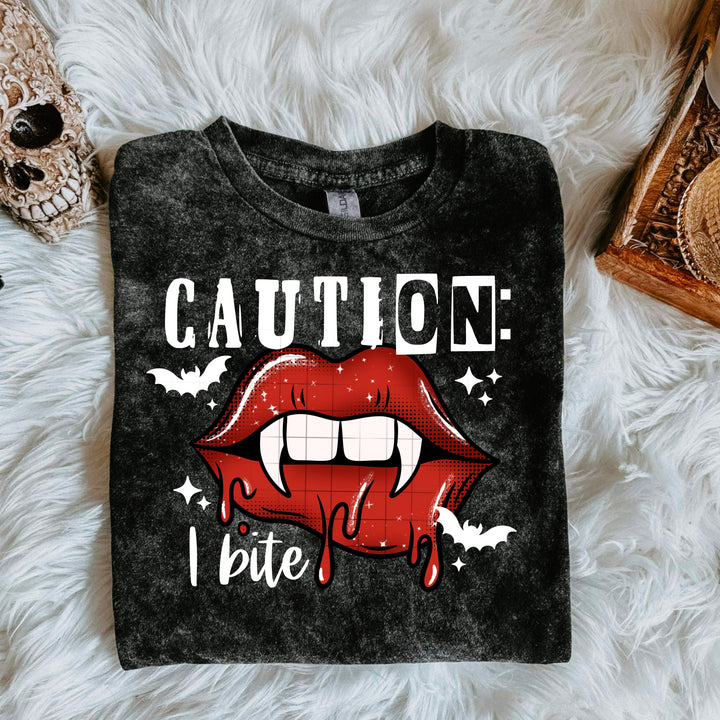 CAUTION I BITE WHITE WORDS