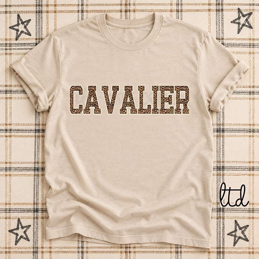 Cavalier Dark Leopard Mascots DTF transfer mockup