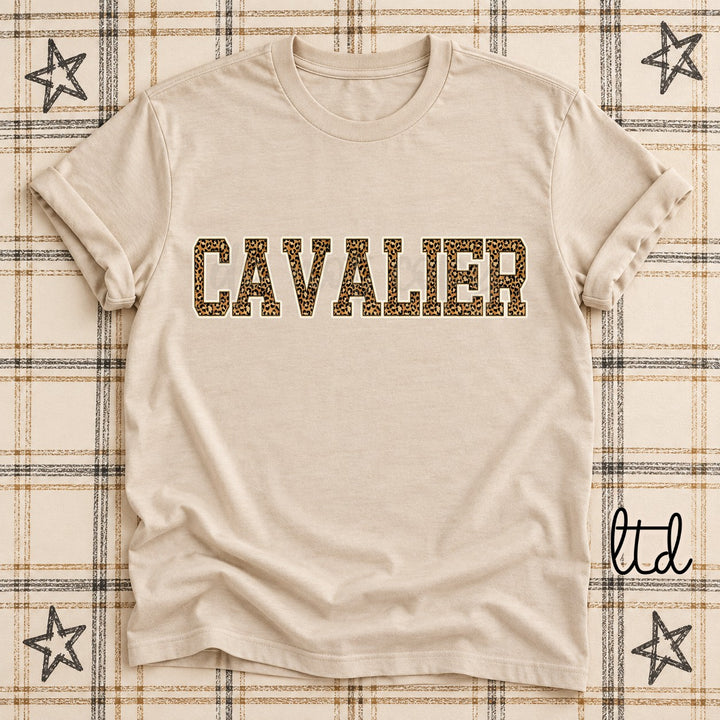Cavalier Dark Leopard Mascots DTF transfer mockup