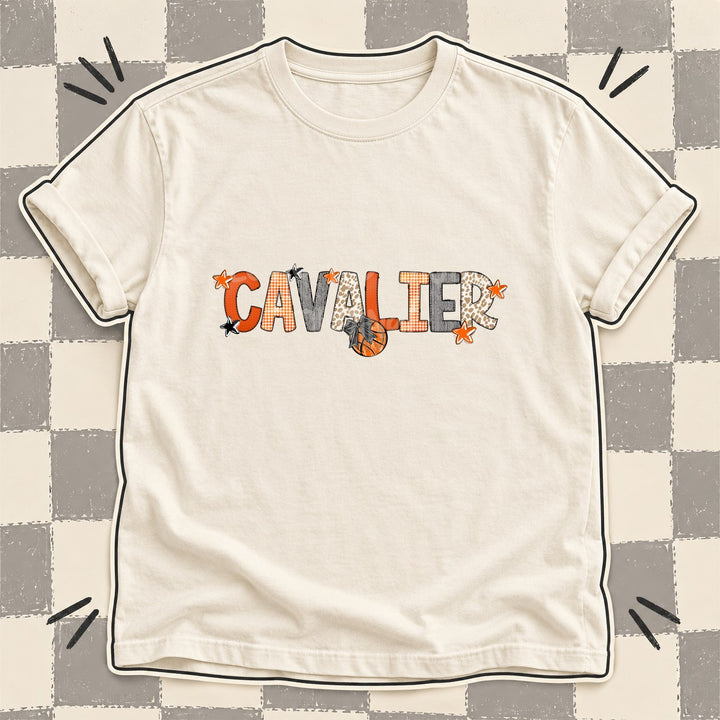 Cavalier Mixed Doodle Basketball Mascots – Hoops Houndstooth DTF transfer mockup