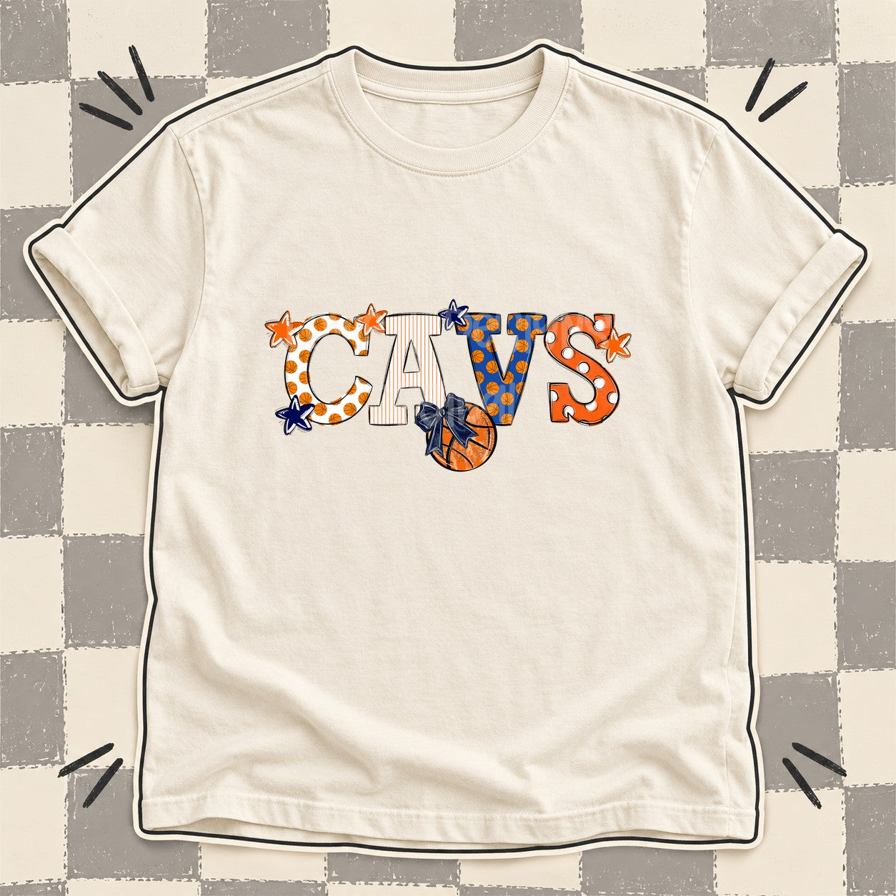 Mixed Doodle Basketball Mascots – Court Classic Cavs design