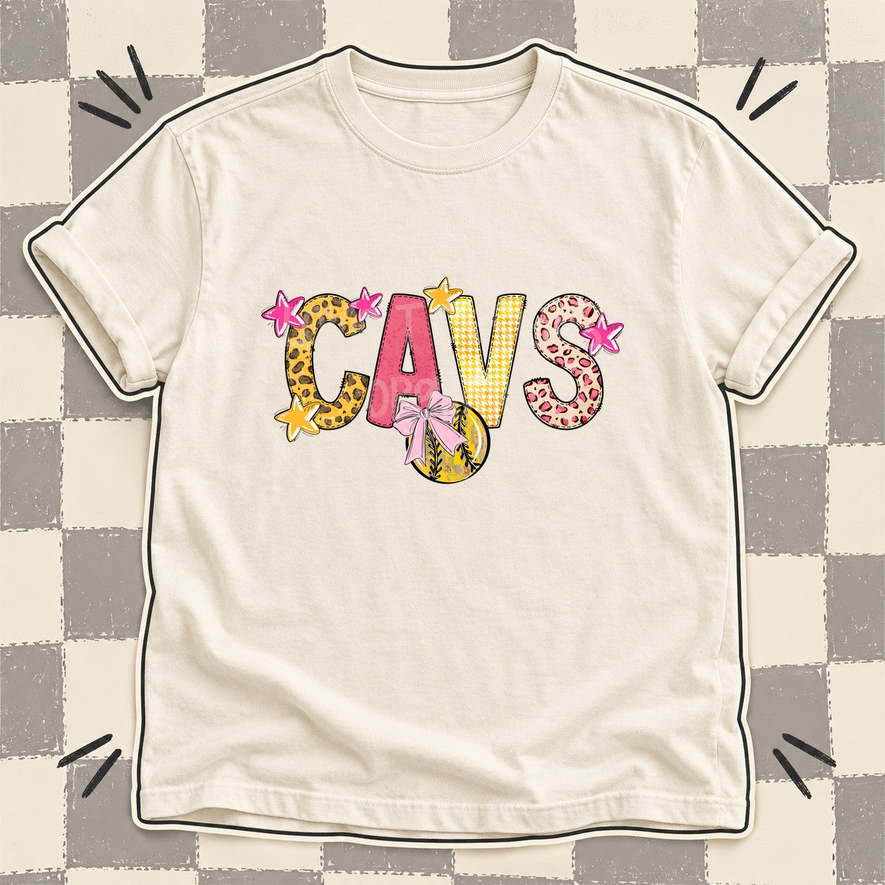Mixed Doodle Softball Mascots – Sunshine Leopard Cavs design