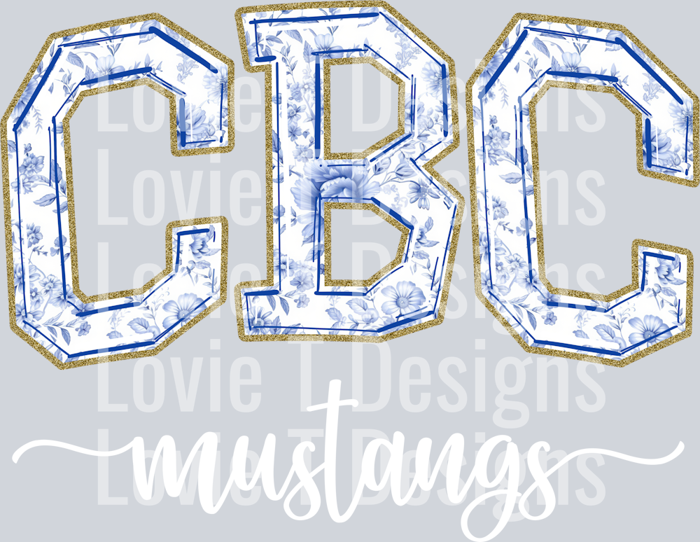 CBC MUSTANGS BLUE TOILE
