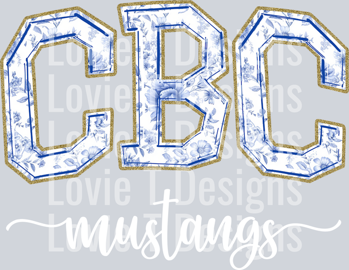 CBC MUSTANGS BLUE TOILE