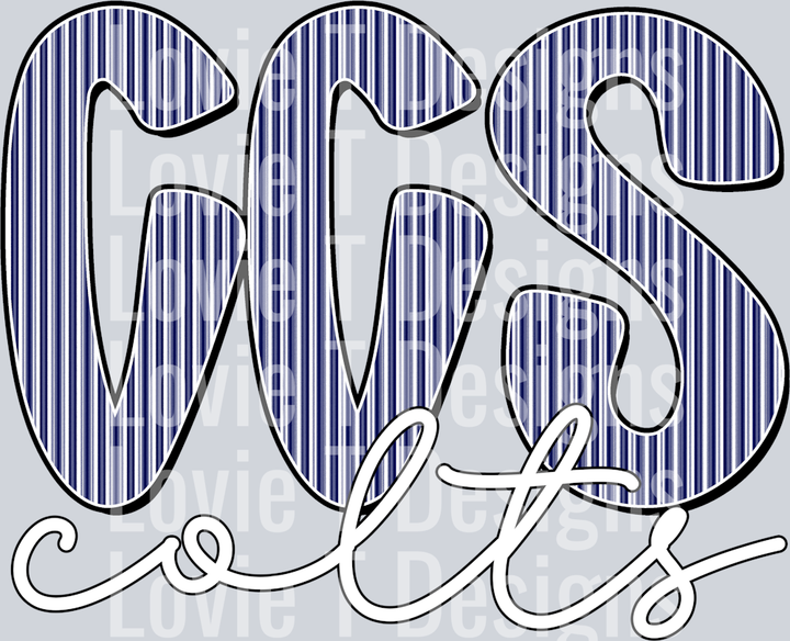 CCS COLTS NAVY SEERSUCKER WORD
