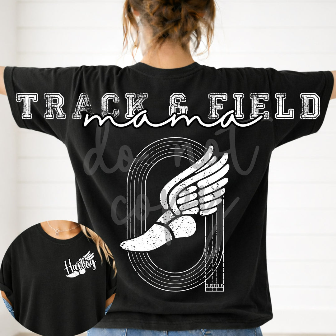 Track & Field Mama Long customizable DTF transfer