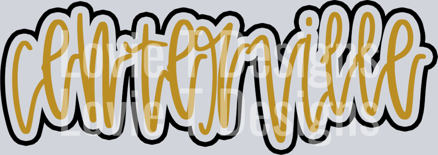 CENTERVILLE OUTLINE CUSTOM DARK YELLOW AND BLACK