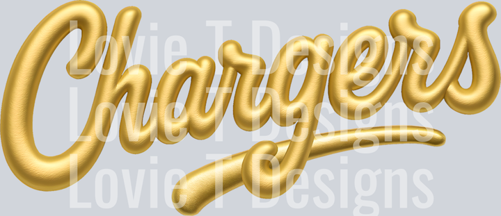 CHARGERS FAUX PUFF GOLD