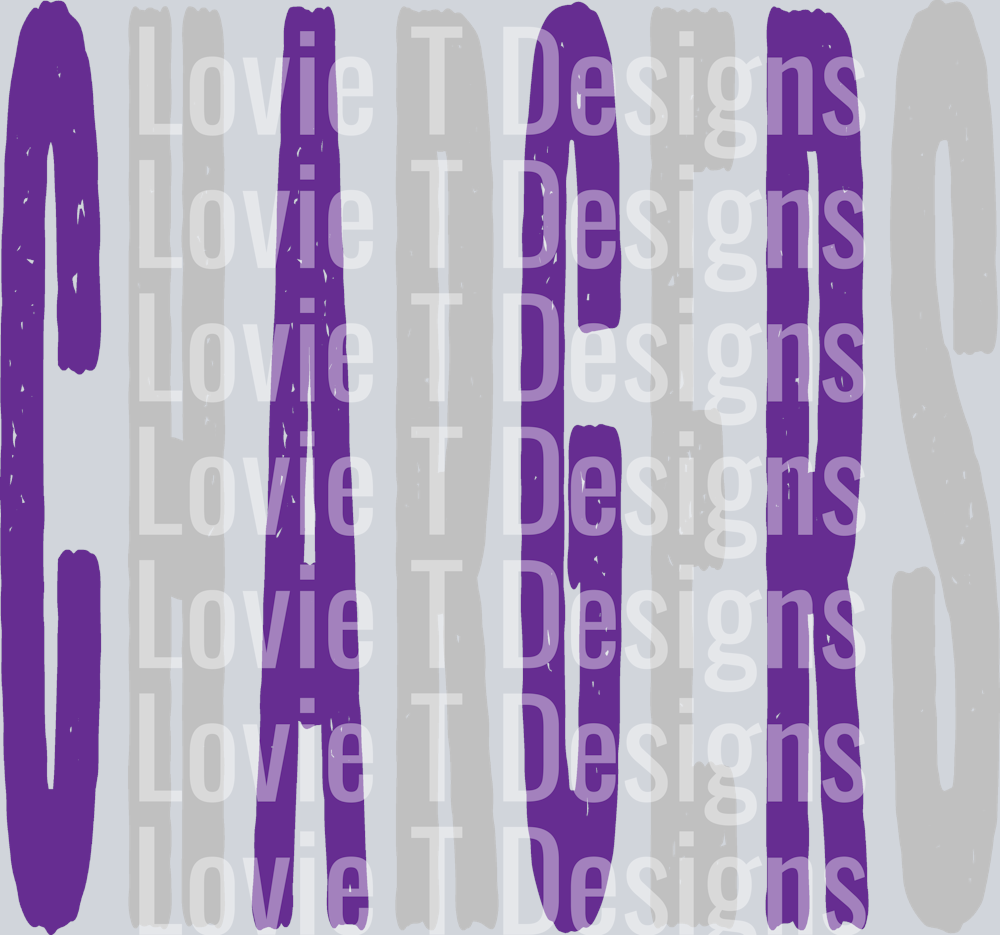 CHARGERS GRUNGE MASCOT PURPLE AND SILVER