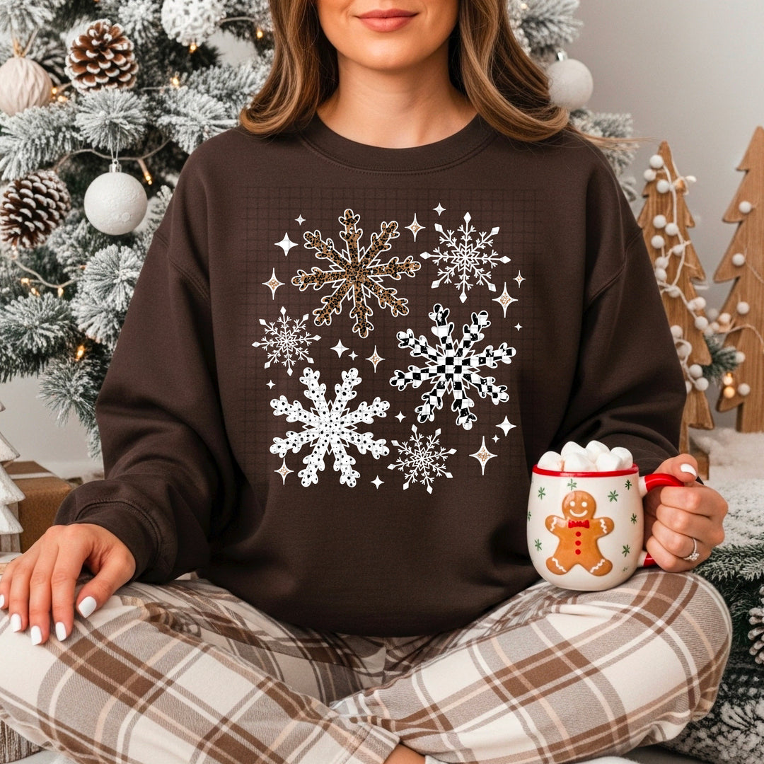 CHECKER LEOPARD SNOWFLAKES WHITE