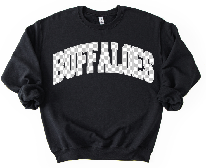 CHECKERS BUFFALOES SILVER AND WHITE