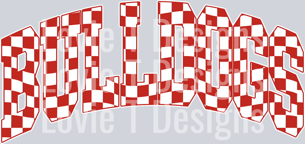 CHECKERS BULLDOGS RED