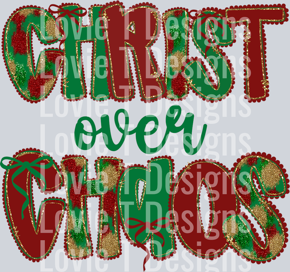 Christ Over Chaos Christmas Bow
