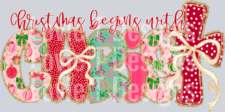 Christmas Bow Lace Christ